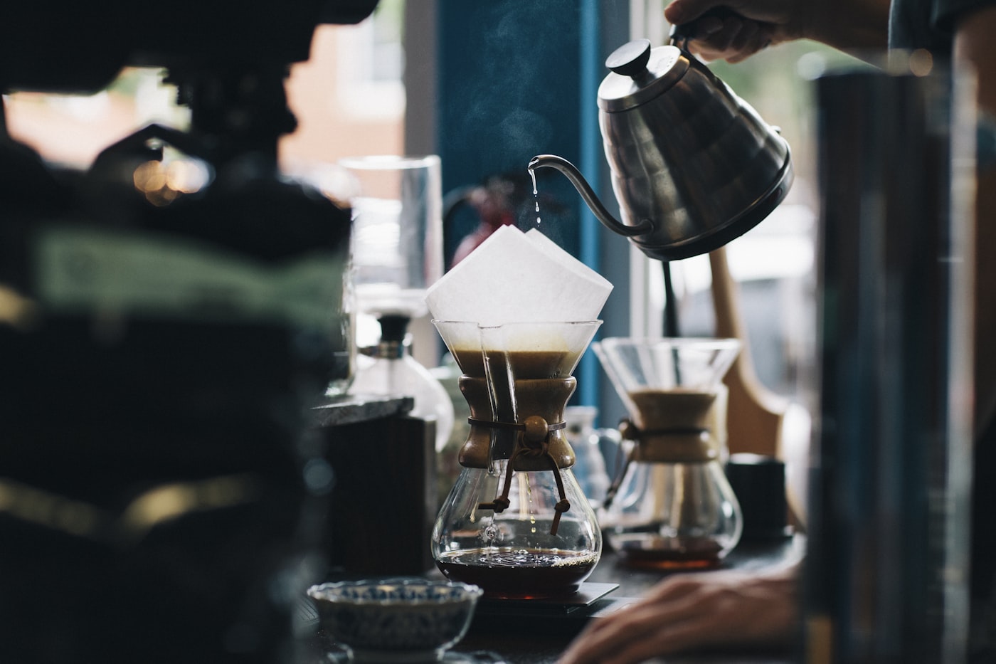 Preparación de café en método chemex